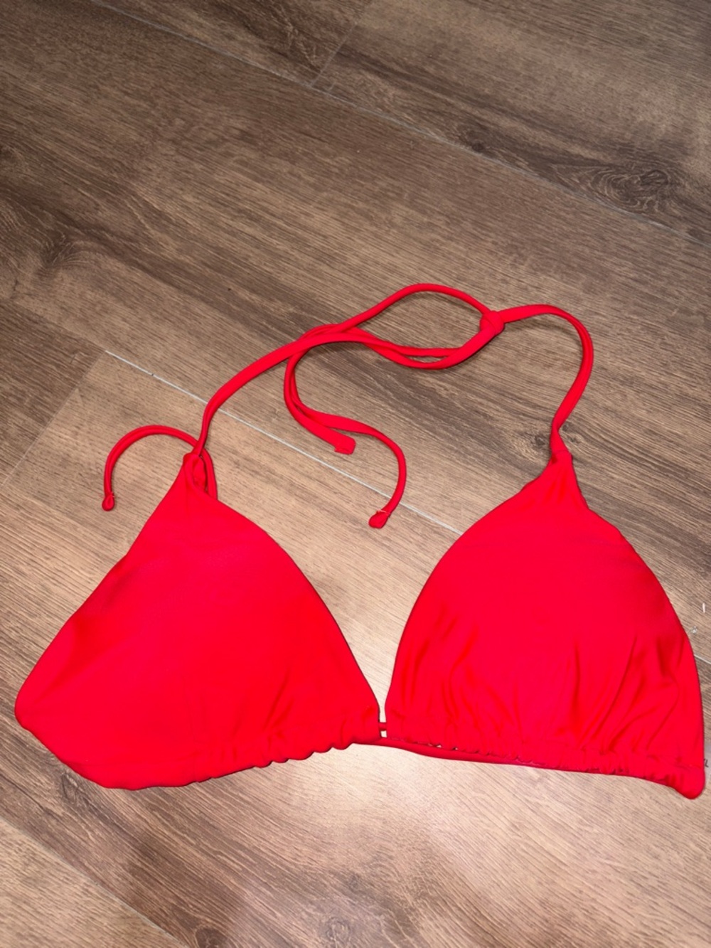 Red Triangle Bikini Top